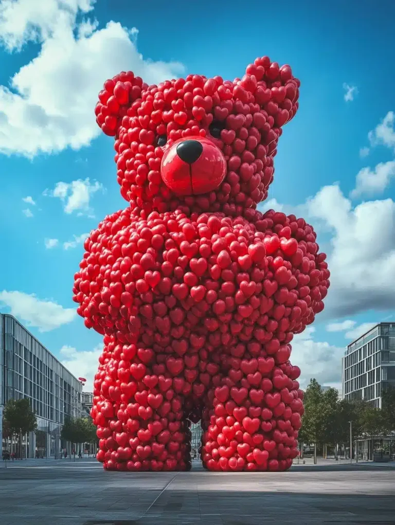 Surreal Balloon Bear Sculpture
