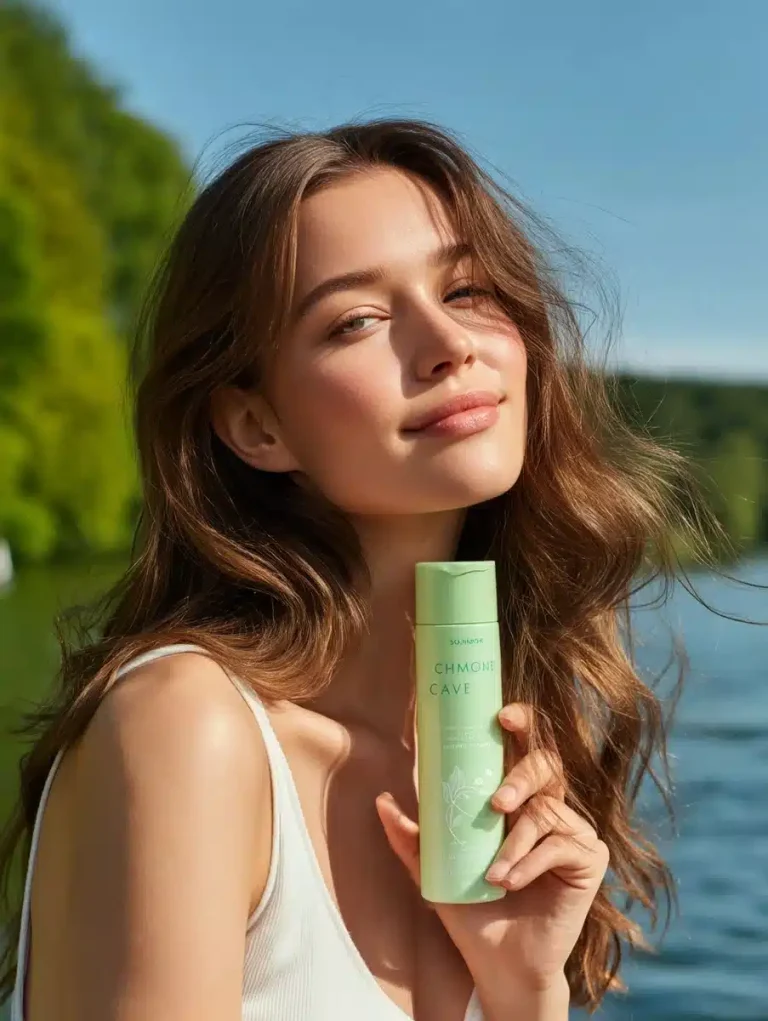 Elegant Woman with Shampoo