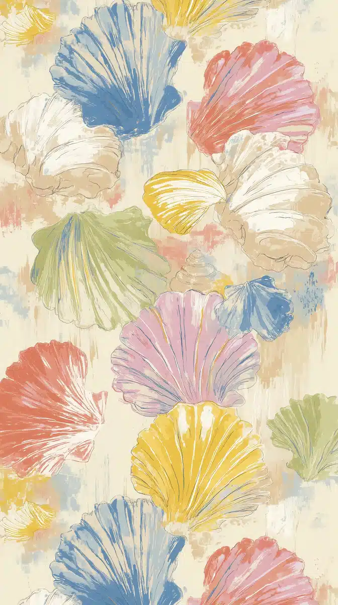 Pastel Seashell Pattern Design