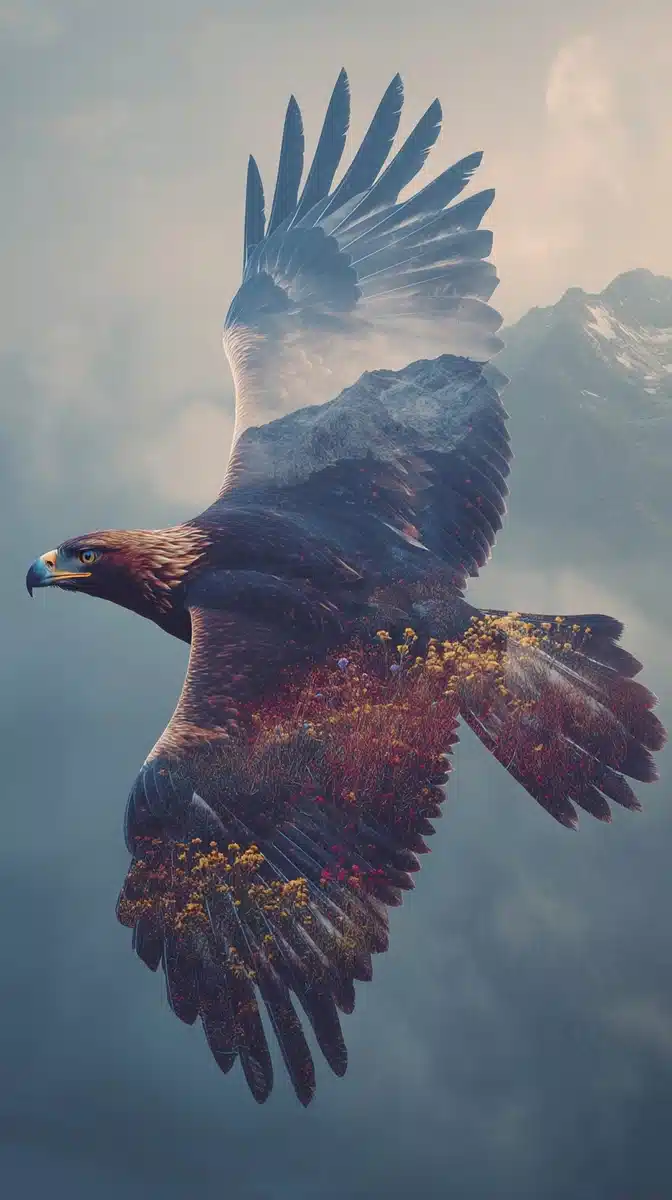 Eagle Double Exposure Landscape